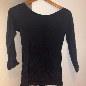 American Apparel Black Long Sleeve Top